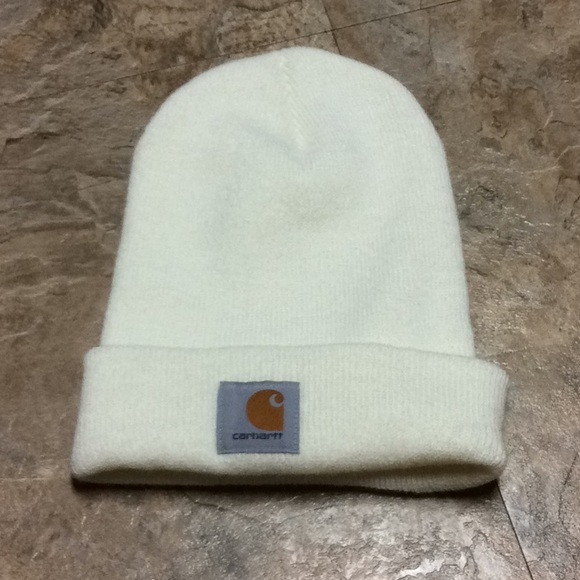Carhartt Cream Colored Beanie Hat 